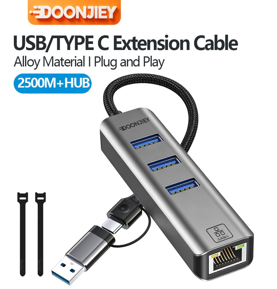 Usb C Hub Ethernet 2.5G - Karta sieciowa USB 3.0 Type-C do