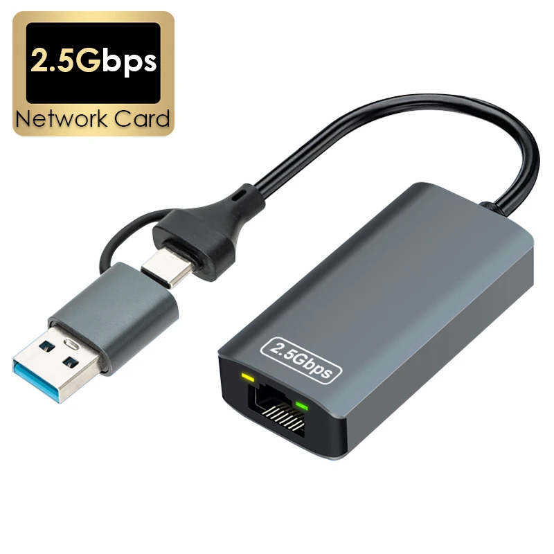 Usb C Hub Ethernet 2.5G - Adapter sieciowy USB 3.0/Type C na
