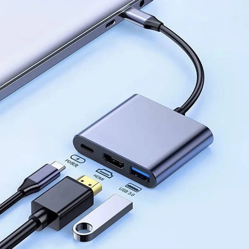 Usb C Dock Dual Hdmi 4K - USB C HUB 3w1 Typ C