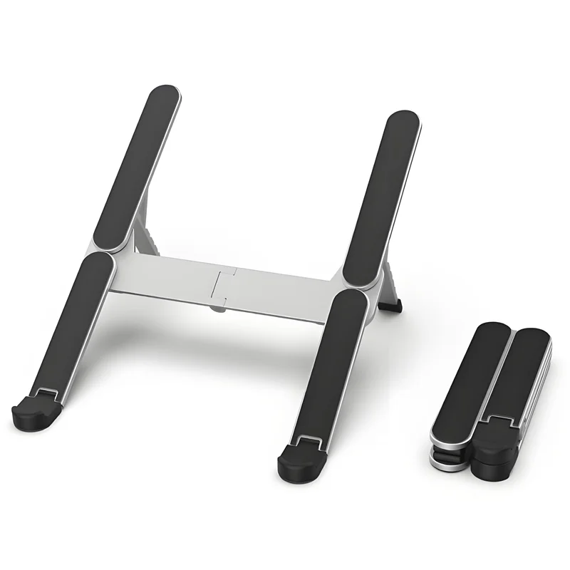 Laptop Stand Dock Aluminum - Składany, metalowy, miniaturowy, regulowany podstawka do