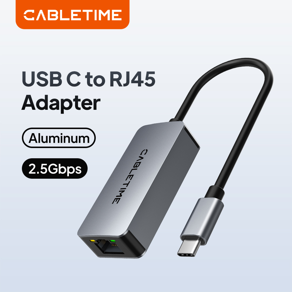 Usb C Hub Ethernet 2.5G - Adapter USB-C Ethernet CABLETIME 2.5G 2500Mbps