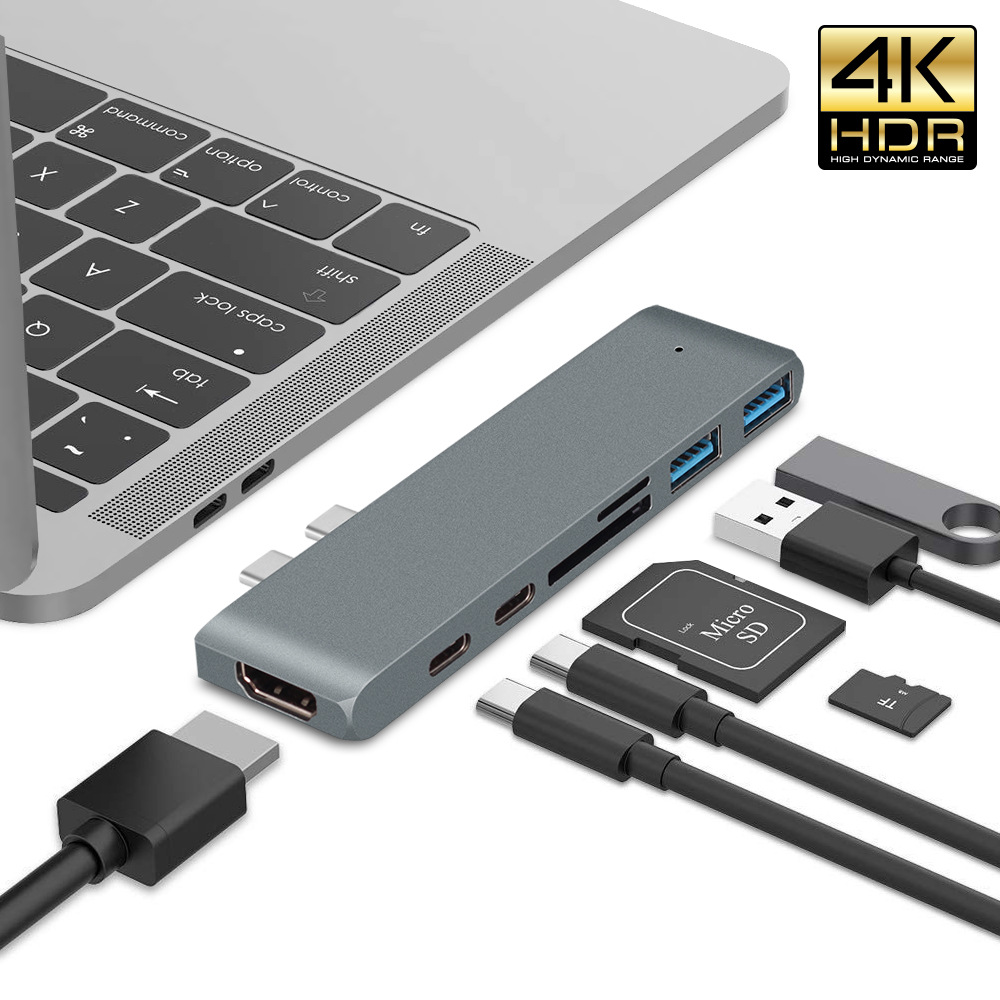 Usb C Hub Sd Card Reader 4K Hdmi - Koncentrator USB 3.1 Type-C do adaptera