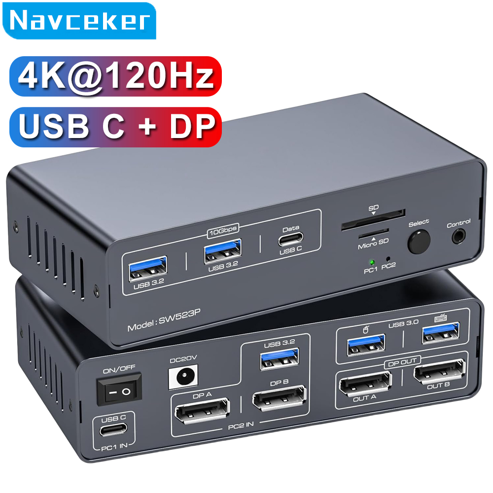 Stacja dokująca KVM 4K@120Hz U – Docking Station Dual Monitor Dp Hdmi recenzja i cena