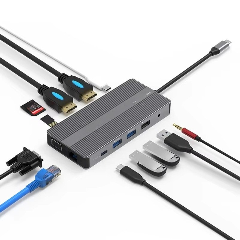 Stacja dokująca EE1 do laptopa – Usb C Hub 12 In 1 Triple Display recenzja i cena