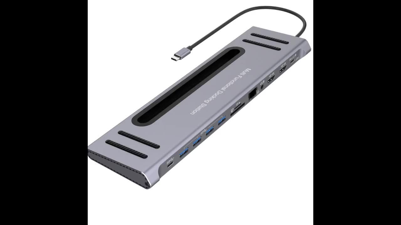 Włącz koncentrator USB C 12 w  – Usb C Hub 12 In 1 Triple Display recenzja i cena
