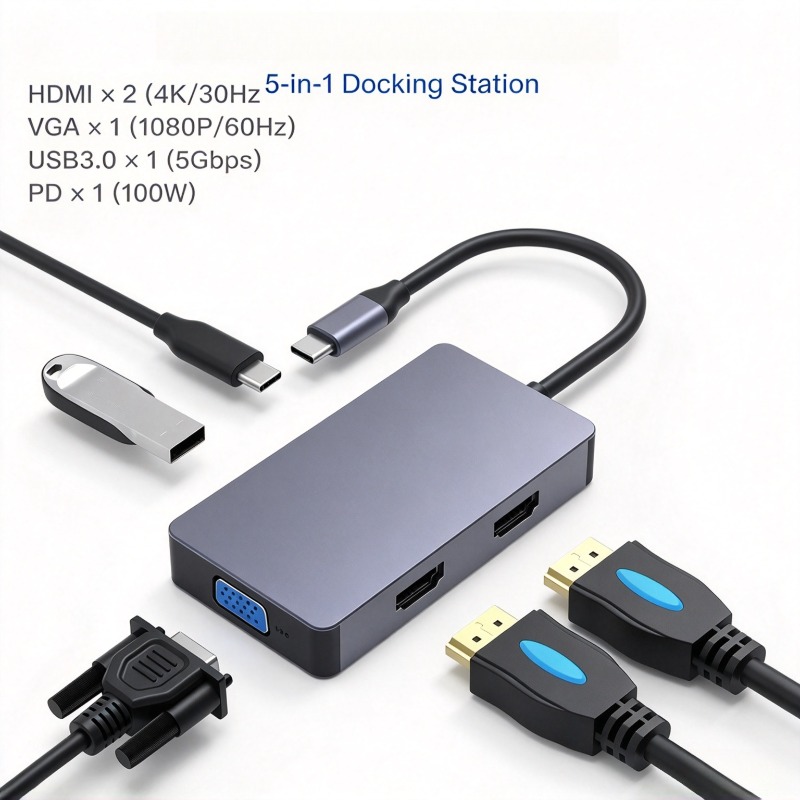 Stacja dokująca typu C, 12 w 1 – Usb C Hub 12 In 1 Triple Display recenzja i cena