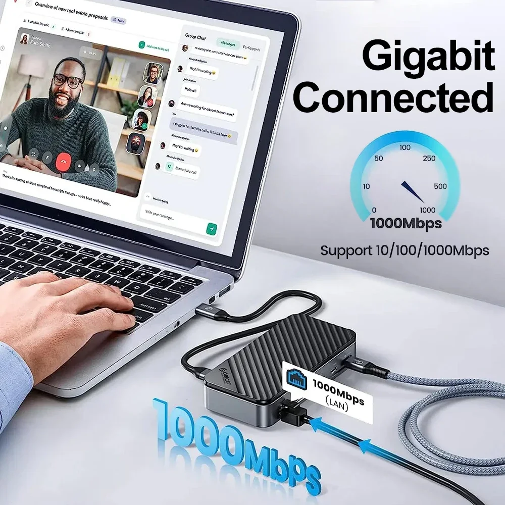 ORICO USB C HUB z wentylatorem – Usb C Hub Sd Card Reader 4K Hdmi recenzja i cena