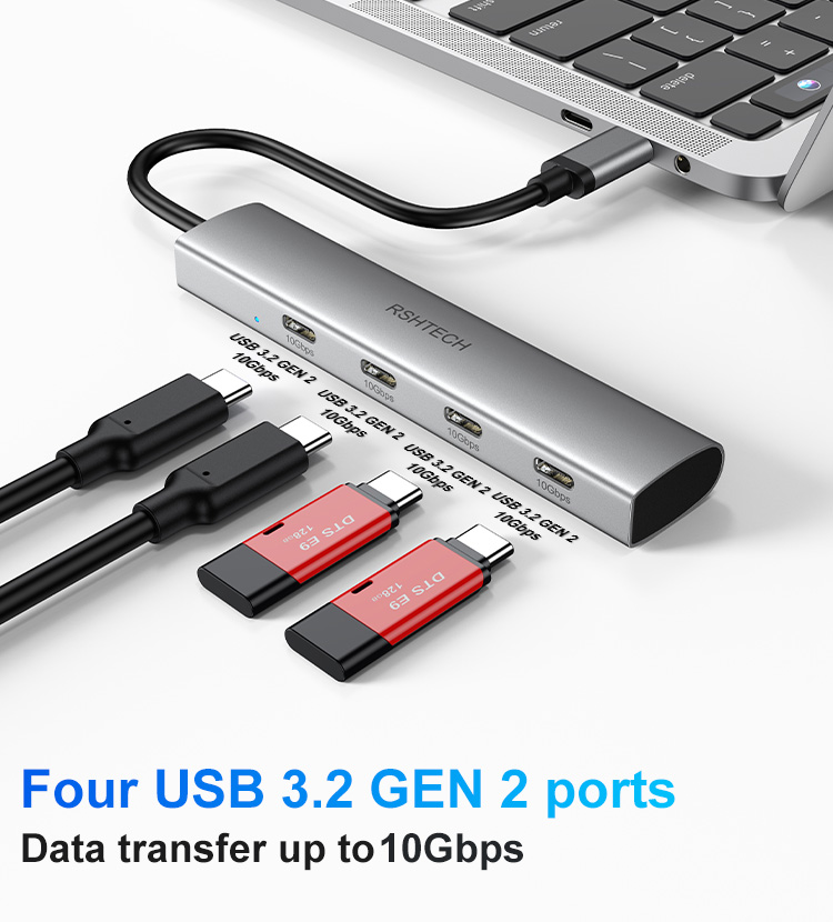 RSHTECH Hub USB-C USB 3.2 Hub  – Docking Station Thunderbolt 4 recenzja i cena