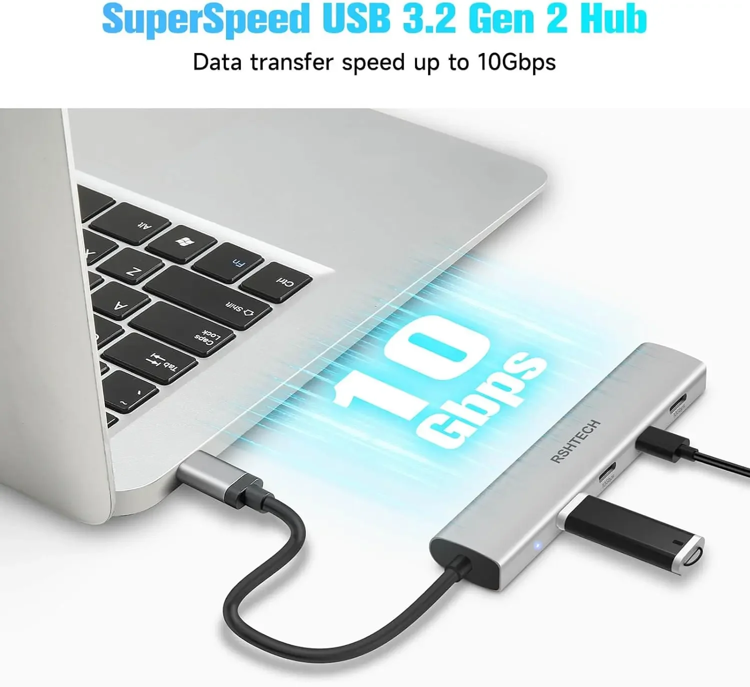 RSHTECH Hub USB-C USB 3.2 Hub  – Docking Station Thunderbolt 4 recenzja i cena