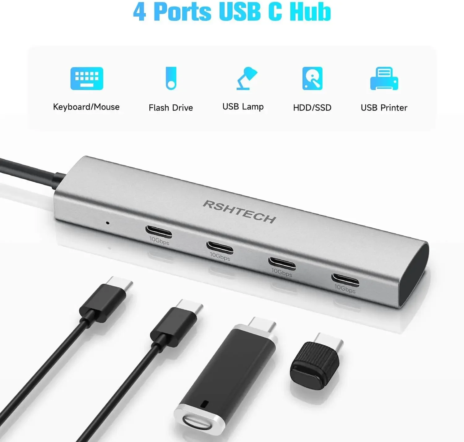 RSHTECH Hub USB-C USB 3.2 Hub  – Docking Station Thunderbolt 4 recenzja i cena