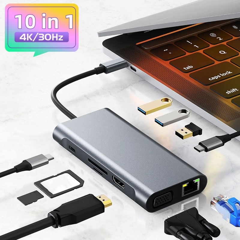 HUB USB, HUB USB typu C, adapt – Usb C Dock With 100W Pd recenzja i cena