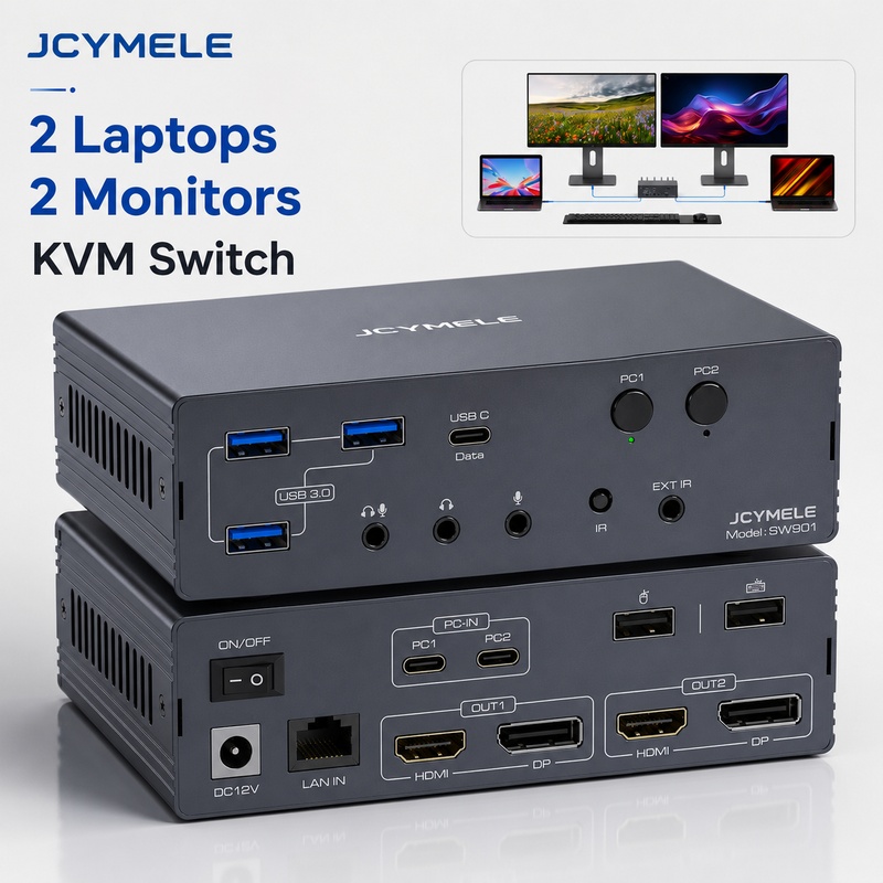 Stacja dokująca KVM z podwójny – Docking Station Dual Monitor Dp Hdmi recenzja i cena