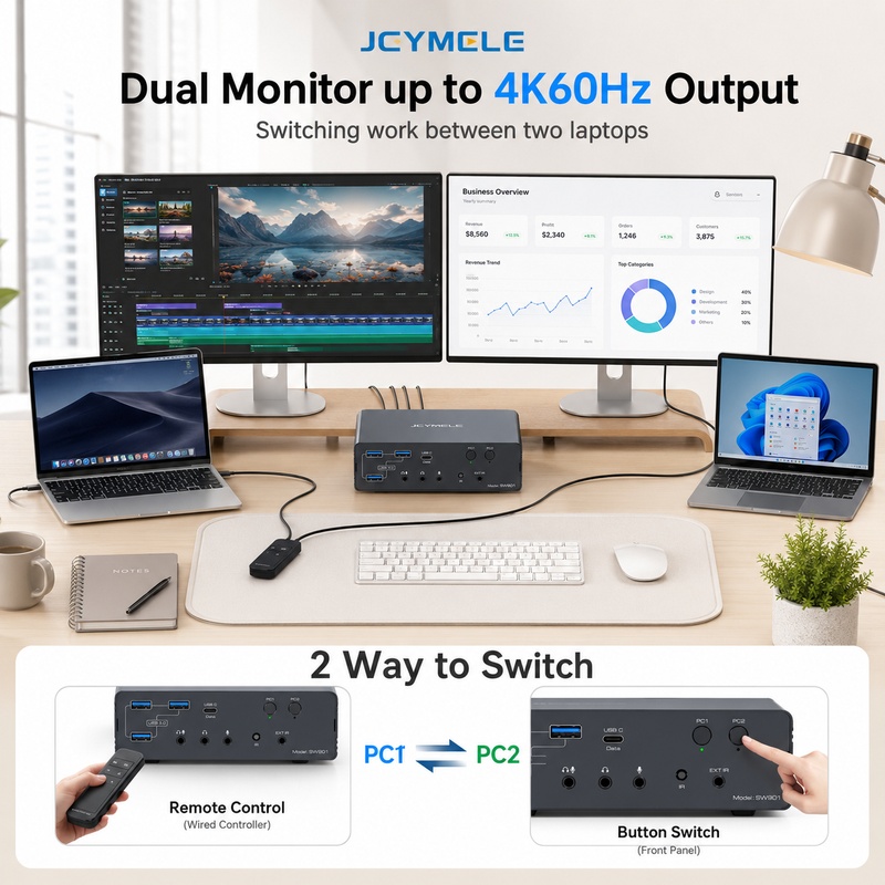 Stacja dokująca KVM z podwójny – Docking Station Dual Monitor Dp Hdmi recenzja i cena