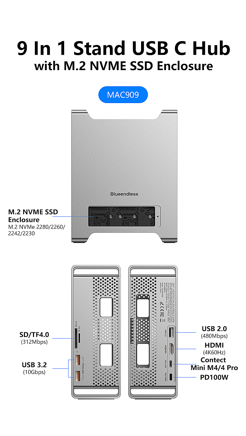 Hub USB C z gniazdem M.2 NVME  – Usb C Hub With M.2 Nvme Slot recenzja i cena