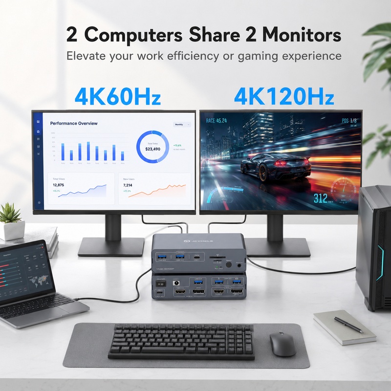 Stacja dokująca z przełączniki – Docking Station Dual Monitor Dp Hdmi recenzja i cena