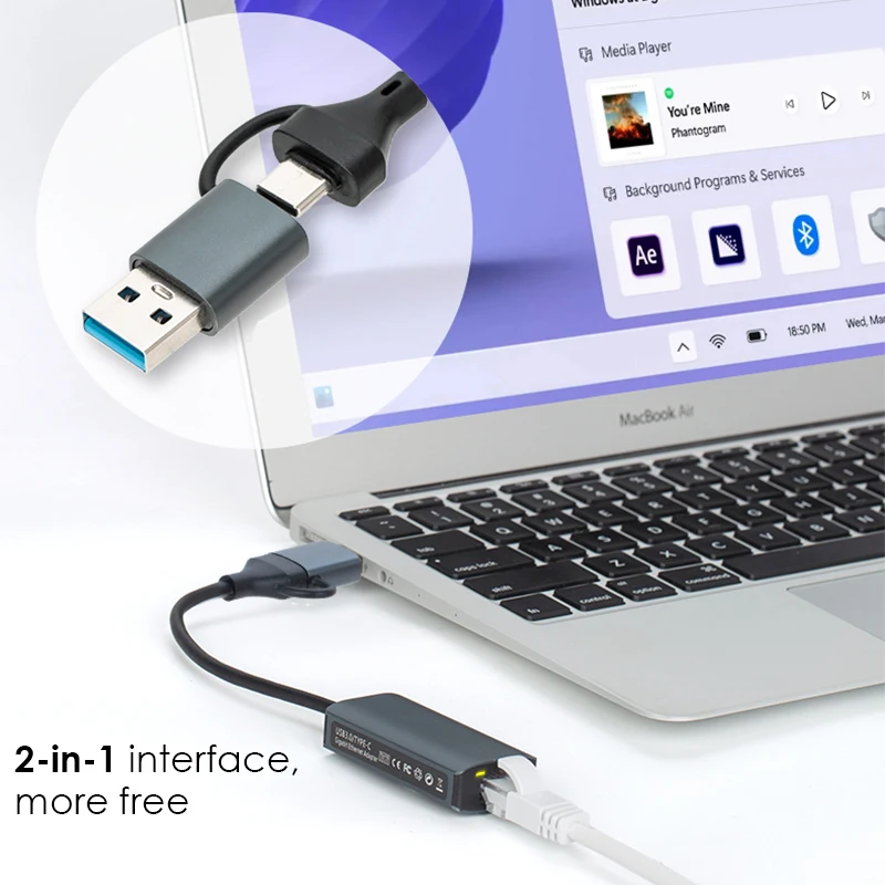 Adapter sieciowy USB 3.0/Type  – Usb C Hub Ethernet 2.5G recenzja i cena