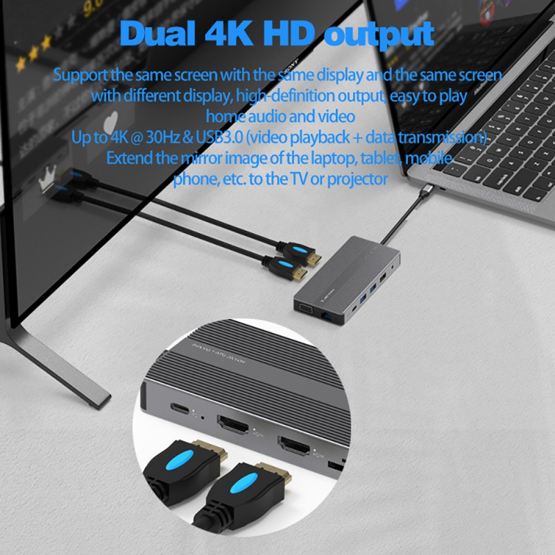 hitowy produkt: Stacja dokując – Usb C Hub 12 In 1 Triple Display recenzja i cena
