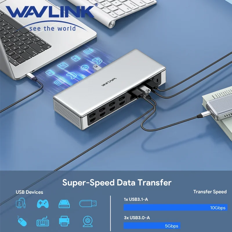 Stacja dokująca AvaCoreWAVLINK – Docking Station Displaylink Dual 4K recenzja i cena