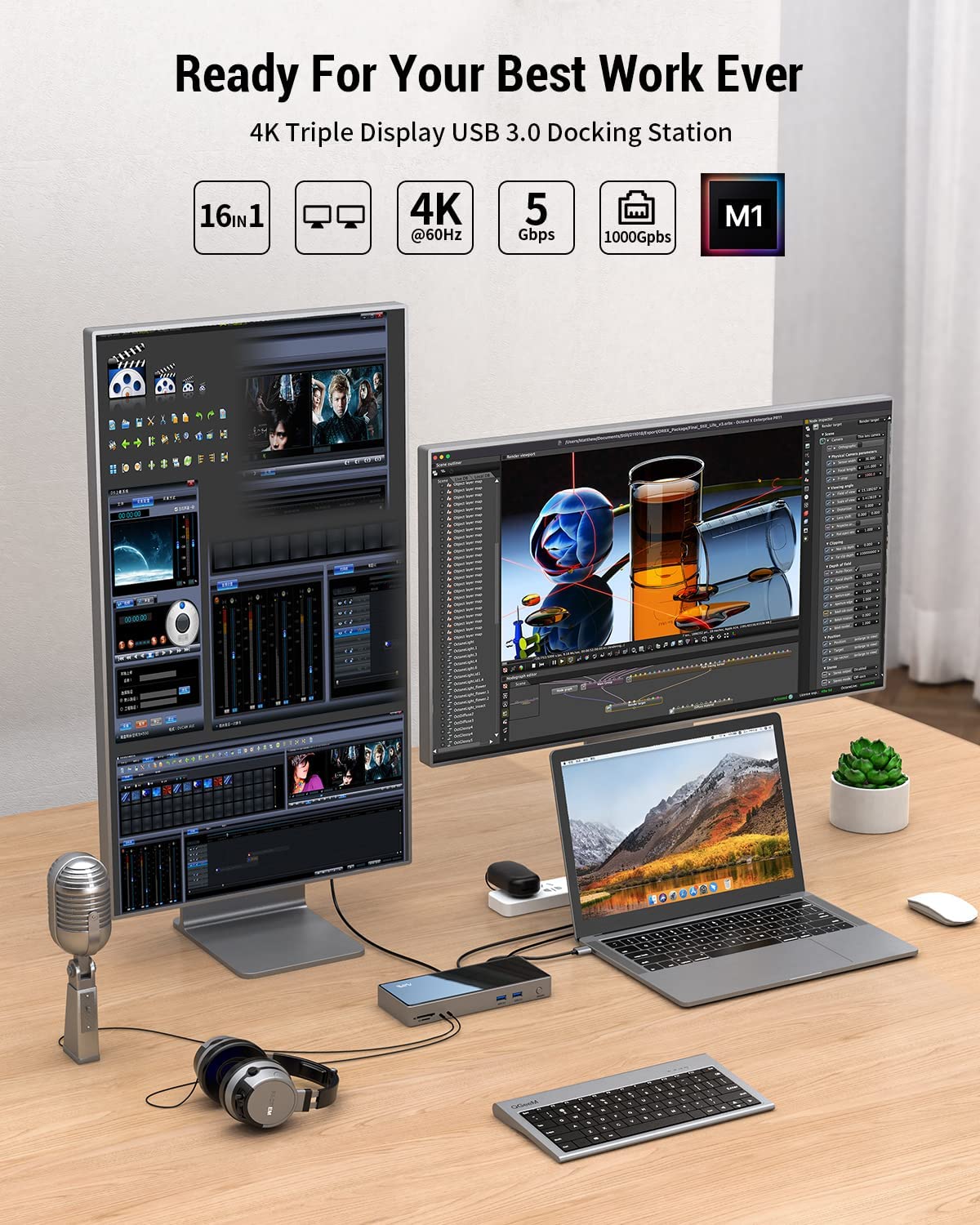 Stacja dokująca USB3.0 pojedyn – Docking Station Displaylink Dual 4K recenzja i cena