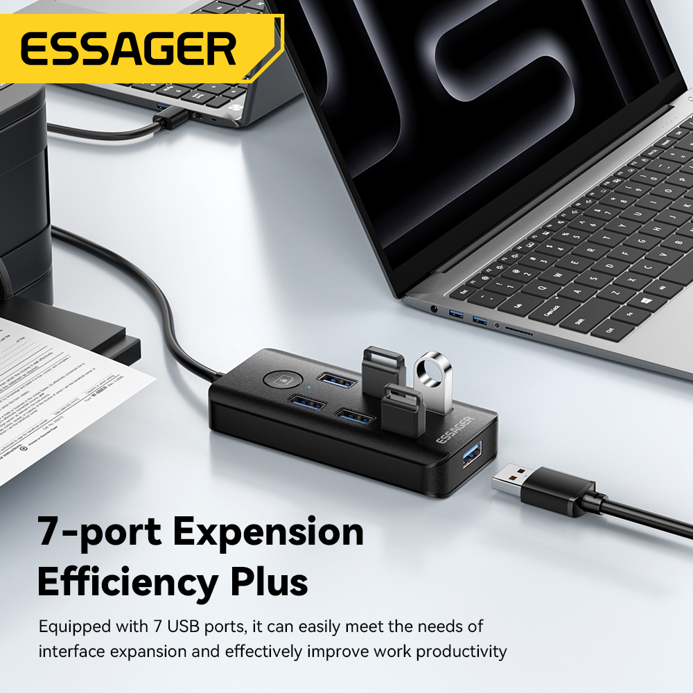 Essager 7-w-1 Hub USB 3.0 Rozd – Docking Station For Macbook Pro recenzja i cena