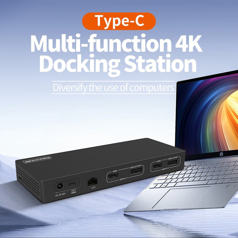 Stacja dokująca EE1 14-w-1 Dis – Docking Station Displaylink Dual 4K recenzja i cena