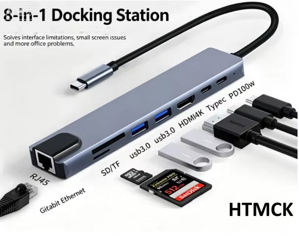 Hub USB C 8w1 7w2 7w1 Typ C 3. – Usb C Hub Sd Card Reader 4K Hdmi recenzja i cena