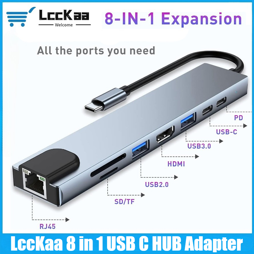 Hub USB C 8/7 w 1 Adapter/rozd – Usb C Hub Sd Card Reader 4K Hdmi recenzja i cena