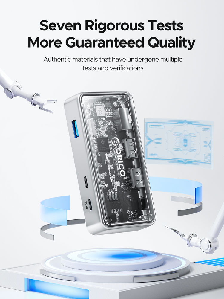 ORICO Przezroczysta stacja dok – Usb C Hub Ethernet 2.5G recenzja i cena