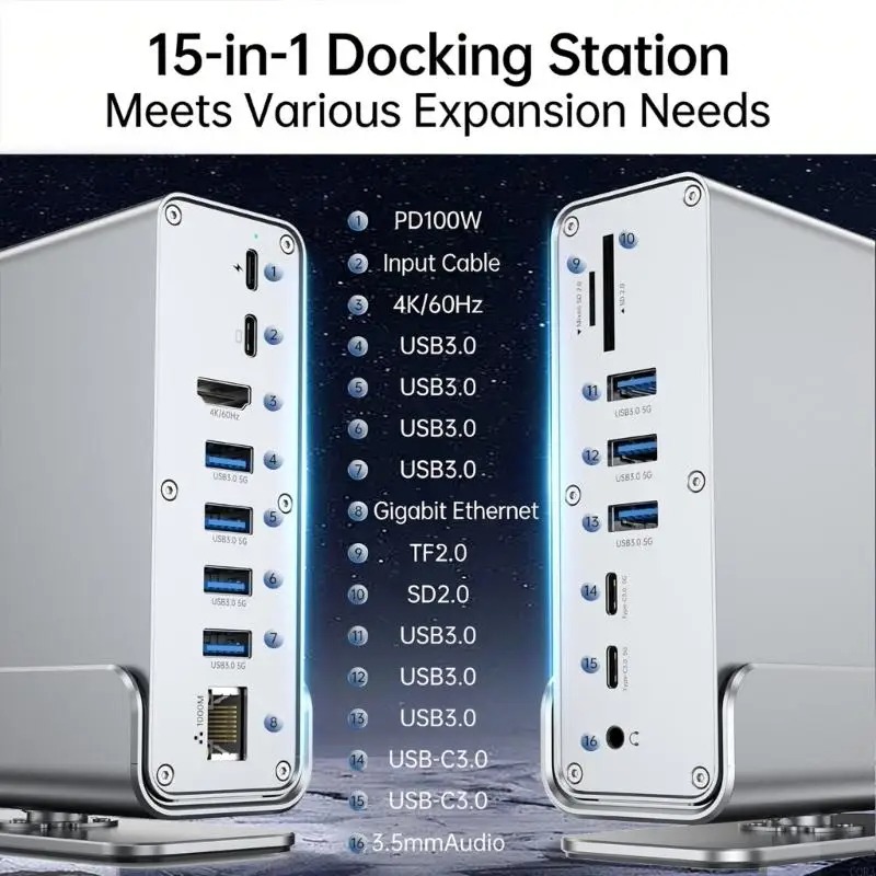 Hub USB-C 15 w 1, stacja dokuj – Usb C Hub Sd Card Reader 4K Hdmi recenzja i cena