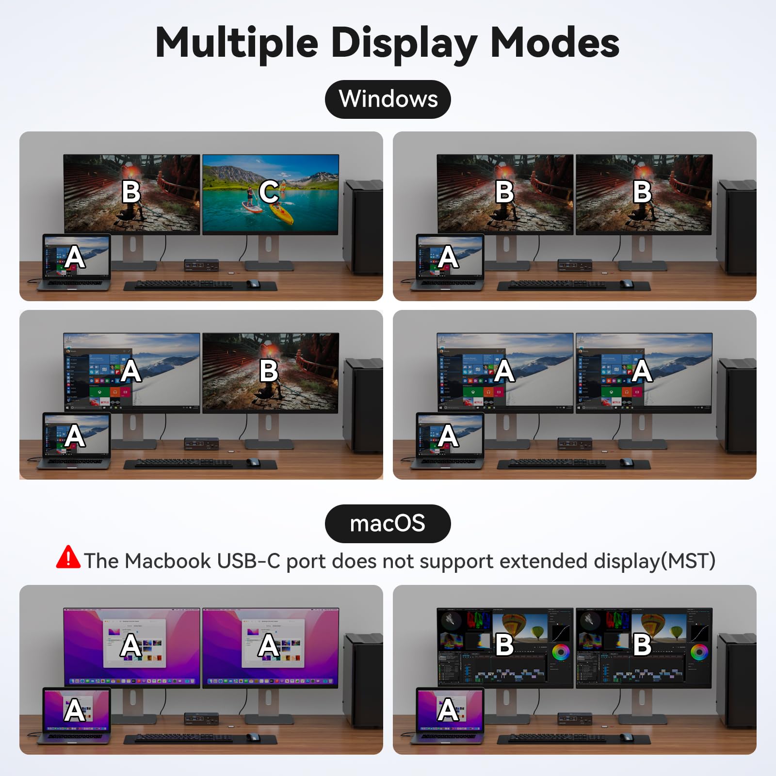 Przełącznik KVM 2 monitory 2 k – Docking Station Dual Monitor Dp Hdmi recenzja i cena