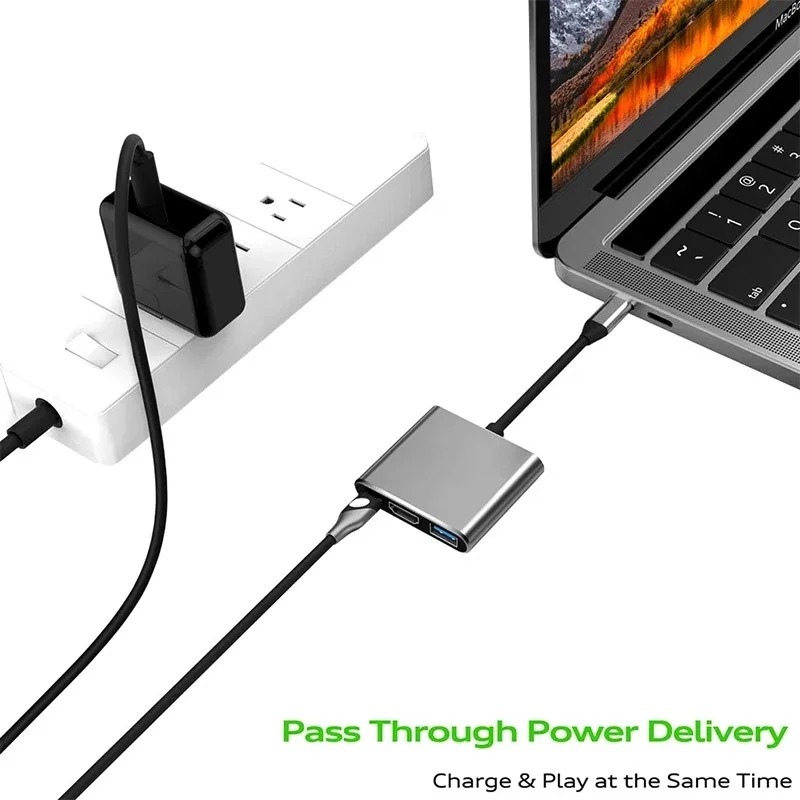 USB C HUB 3w1 Typ C 3.0 do HDM – Usb C Dock Dual Hdmi 4K recenzja i cena