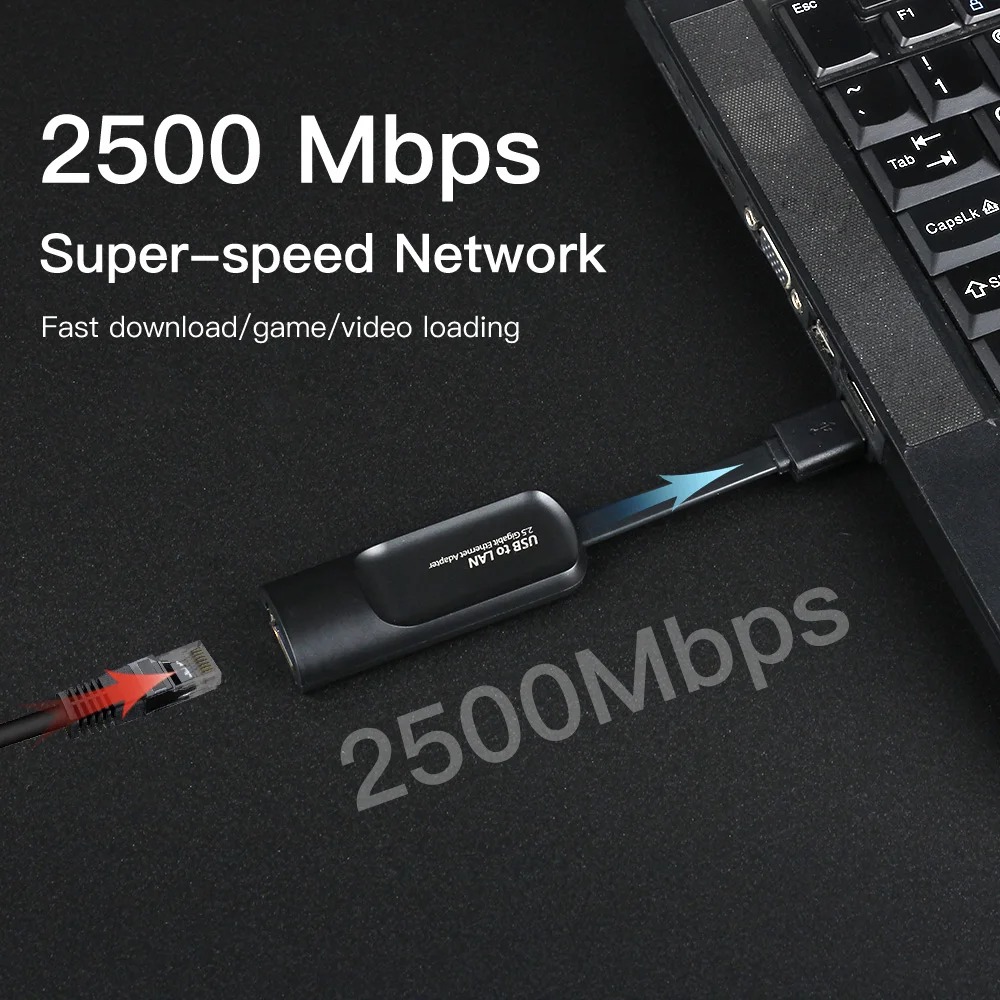 Adapter Ethernet 2500Mbps 2.5G – Usb C Hub Ethernet 2.5G recenzja i cena