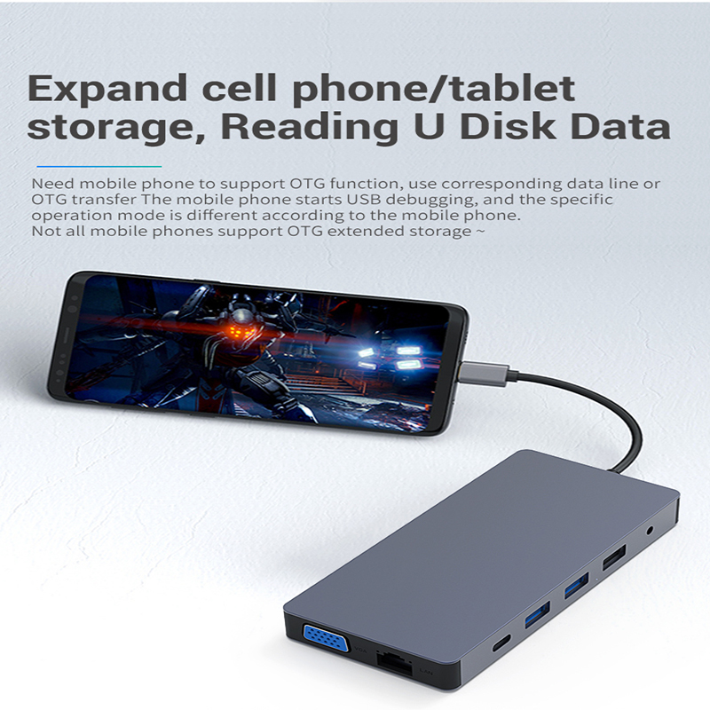 Stacja dokująca USB-C 12 w 1,  – Usb C Hub 12 In 1 Triple Display recenzja i cena