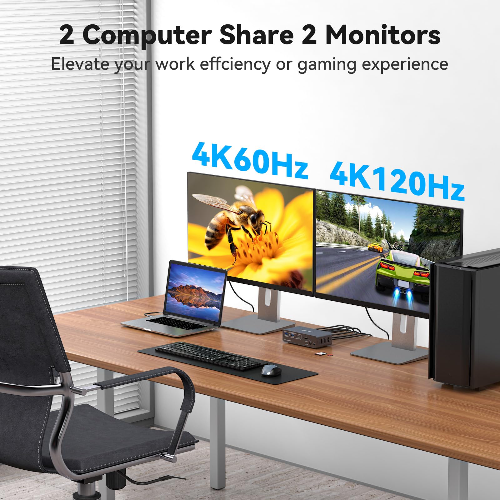 Przełącznik KVM USB-C na 2 mon – Docking Station Dual Monitor Dp Hdmi recenzja i cena