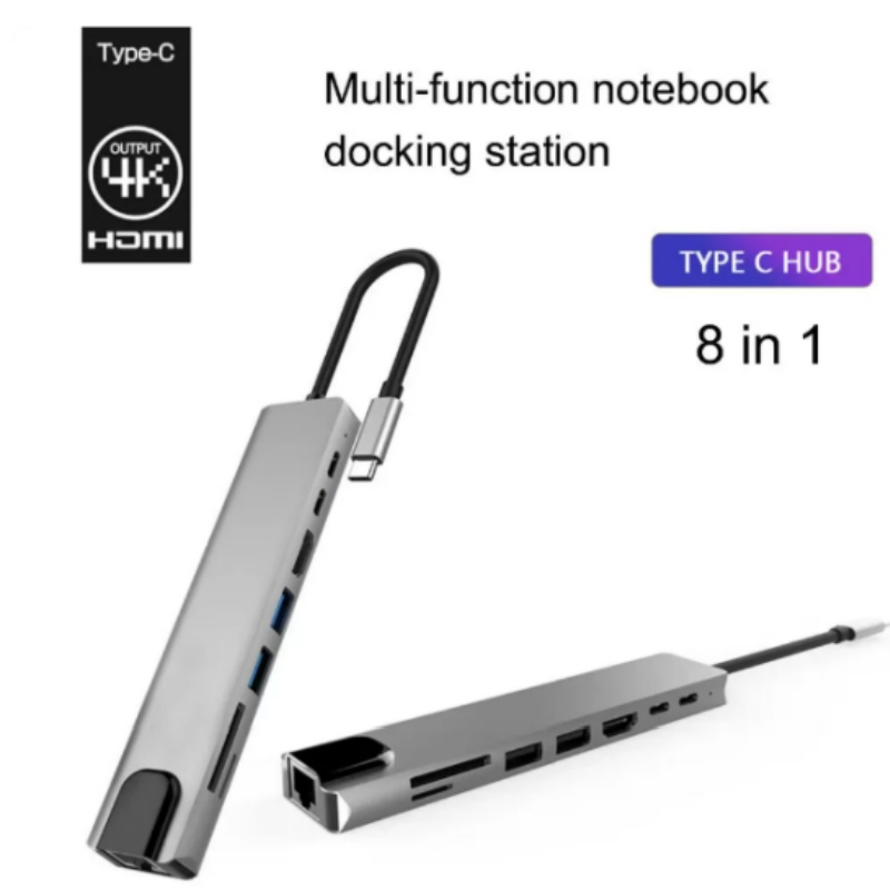 Stacja rozszerzeń 8-w-1 Type-C – Usb C Hub Sd Card Reader 4K Hdmi recenzja i cena
