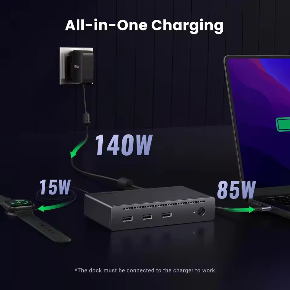 Dokowanie Thunderbolt 4 UGREEN – Thunderbolt Dock 3 Display recenzja i cena