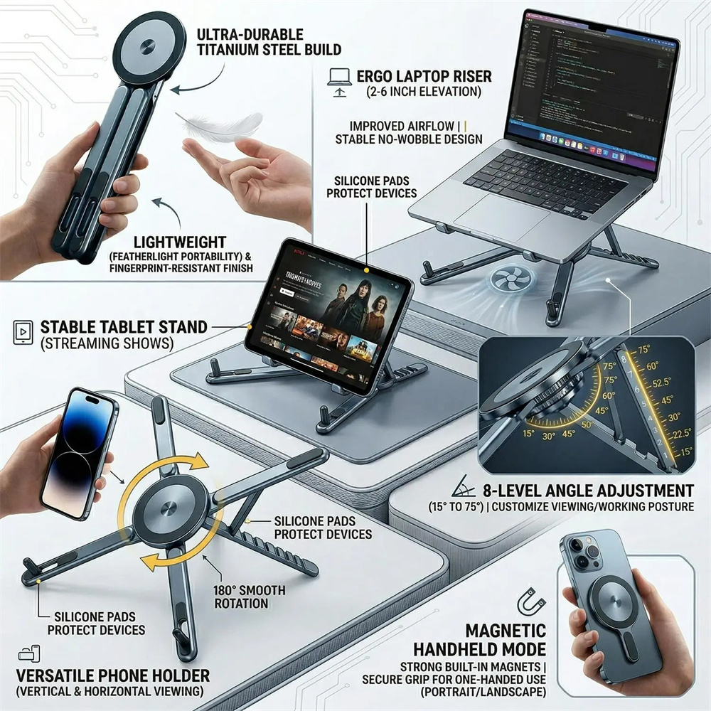 Aluminiowy składany stojak na  – Laptop Stand Dock Aluminum recenzja i cena