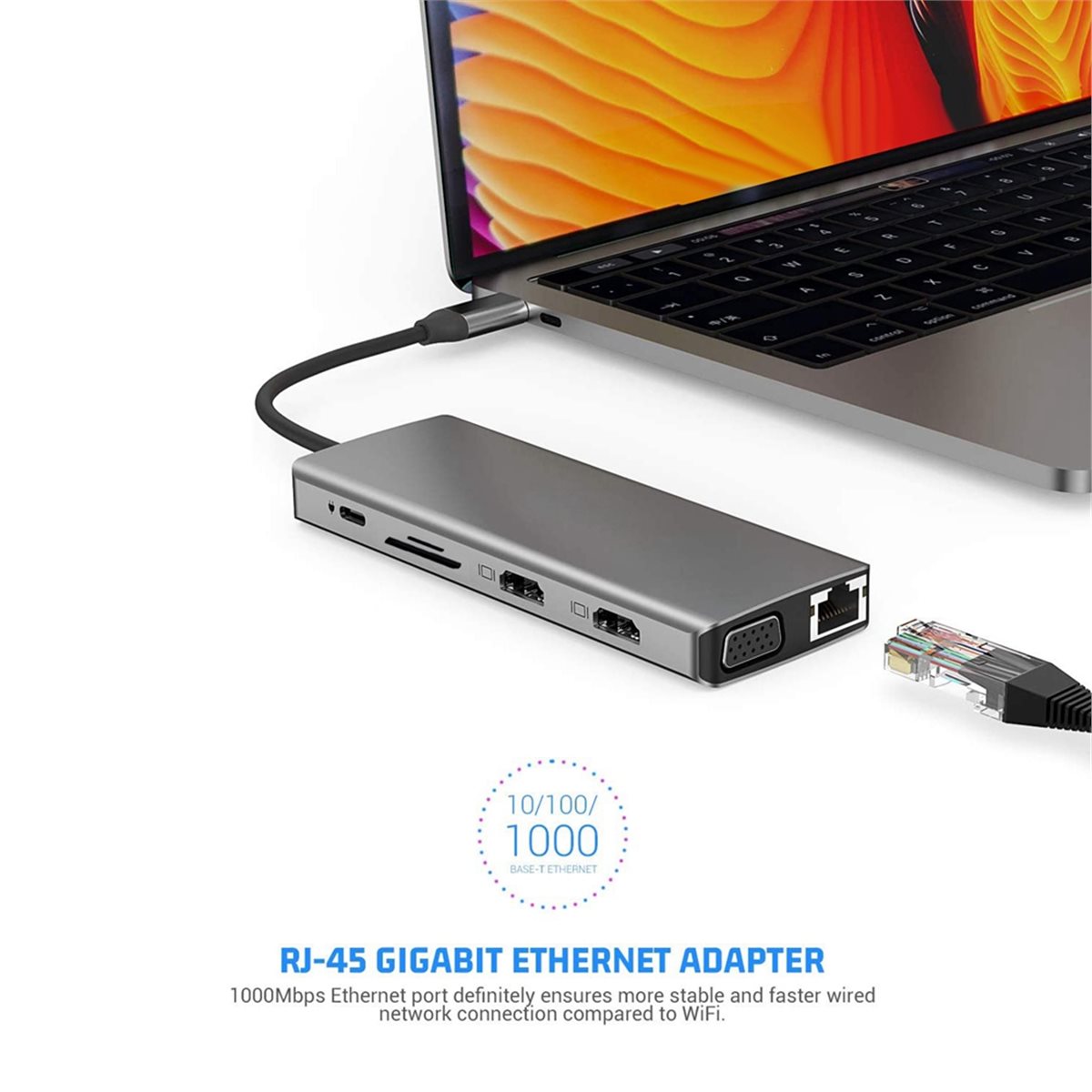 N86R 12 w 1 Hub USB C Adapter  – Usb C Hub 12 In 1 Triple Display recenzja i cena
