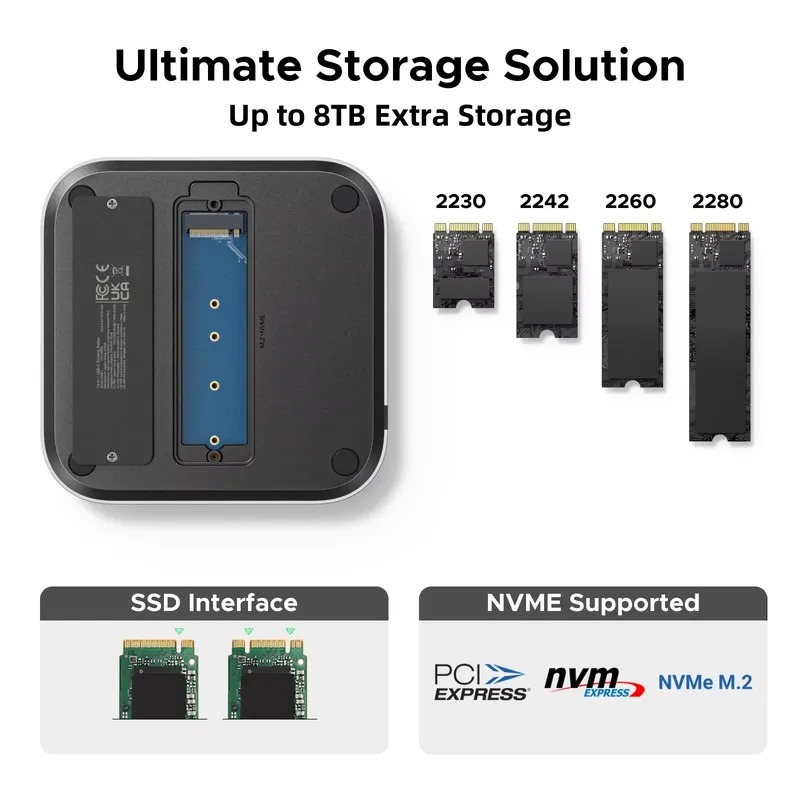 Wyprzedaż! Mini stacja dokując – Usb C Hub With M.2 Nvme Slot recenzja i cena
