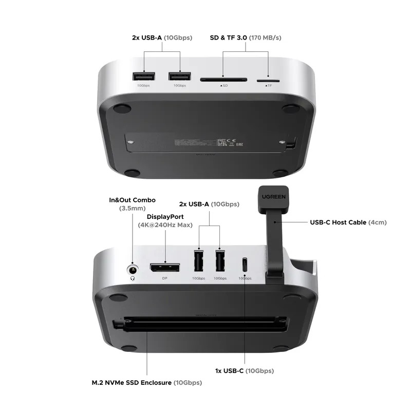 Wyprzedaż! Mini stacja dokując – Usb C Hub With M.2 Nvme Slot recenzja i cena