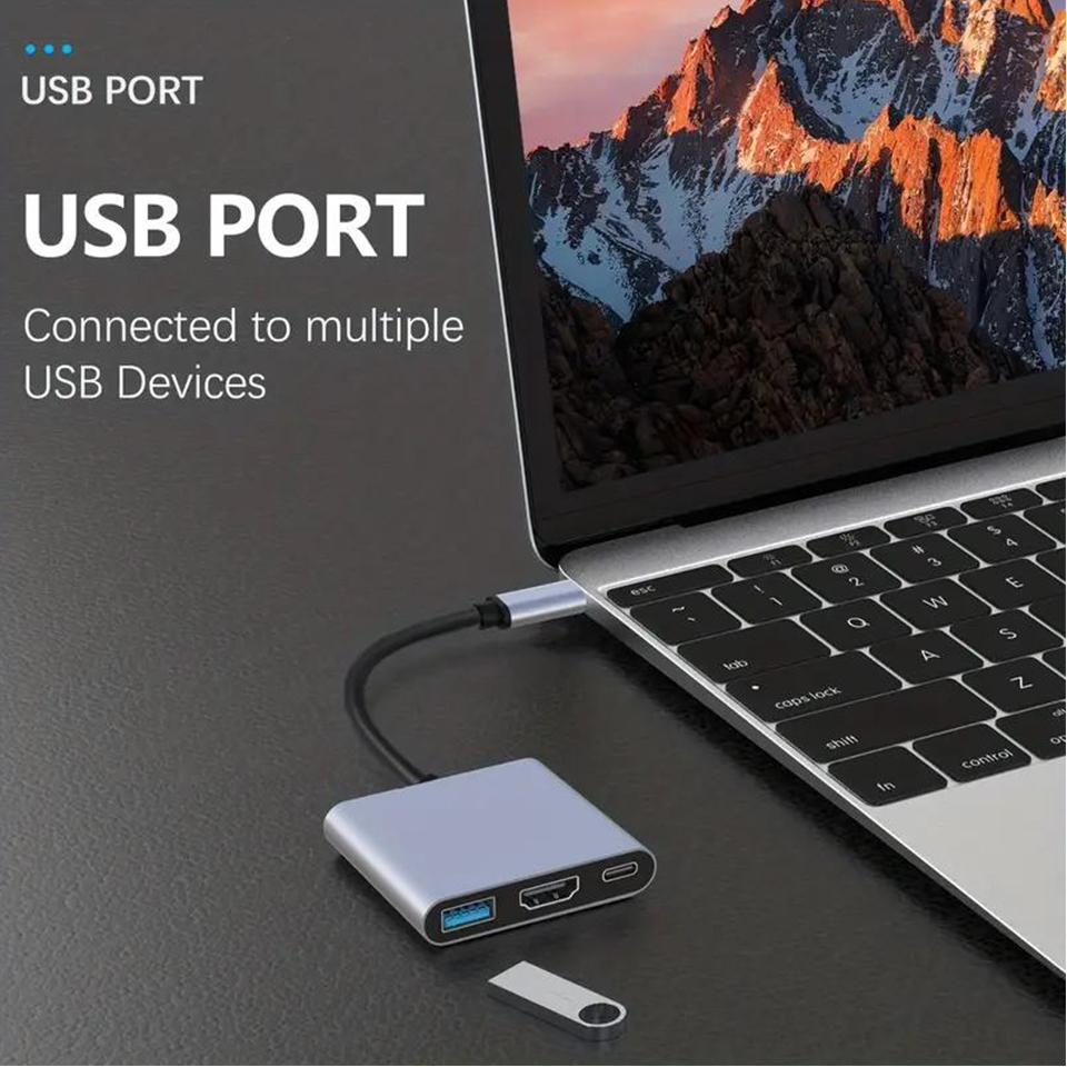 Adapter 3-w-1 USB-C (męski na  – Usb C Dock Dual Hdmi 4K recenzja i cena