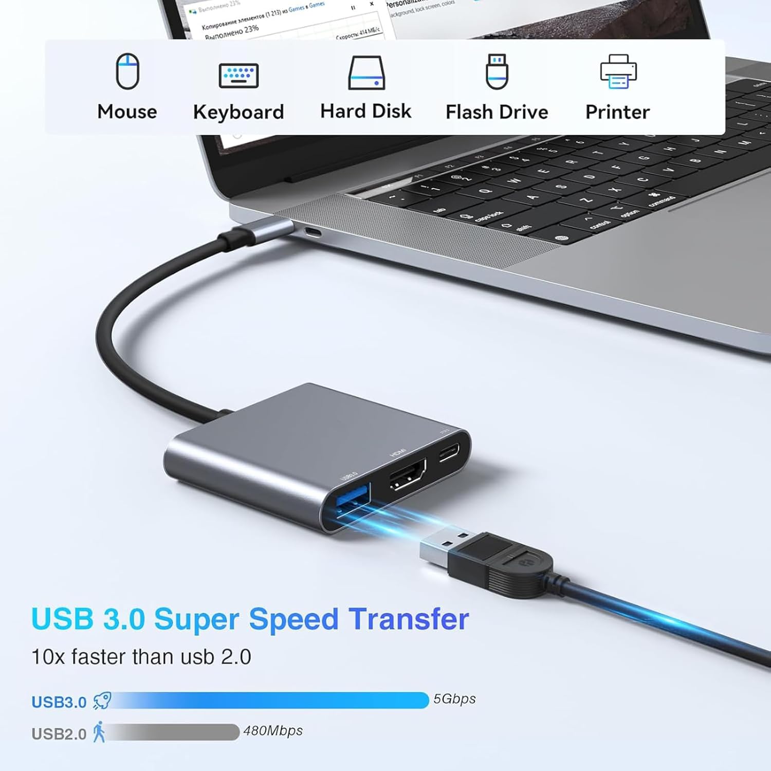 Adapter 3-w-1 USB-C (męski na  – Usb C Dock Dual Hdmi 4K recenzja i cena