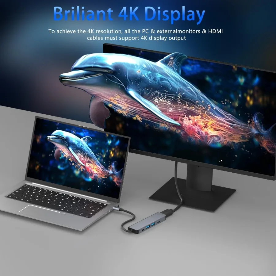 NOWY HUB USB-C 5-W-1 lub 7-W-1 – Usb C Dock Dual Hdmi 4K recenzja i cena