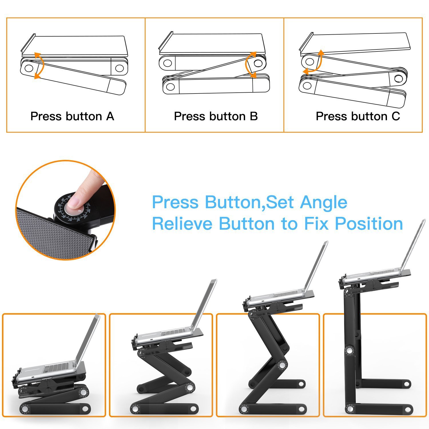 Aluminiowy składany stolik na  – Laptop Stand Dock Aluminum recenzja i cena